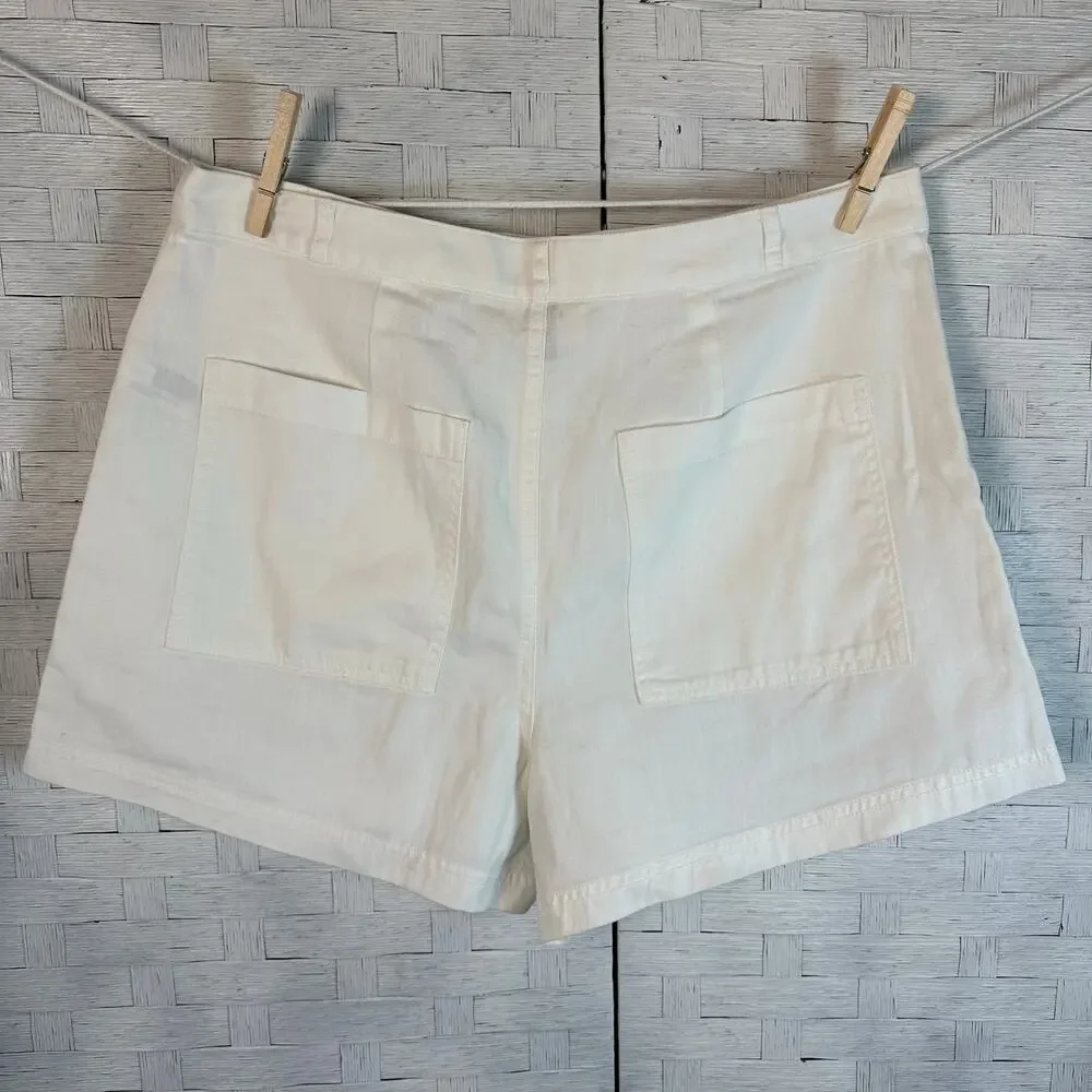 Universal thread cream, Bermuda shorts packets, high-rise nautical plus size - Picture 3 of 12